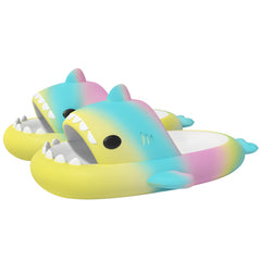 Gradient Rainbow Shark Slippers Women's Summer Indoor