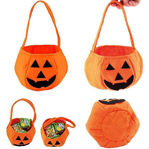 Halloween pumpkin head candy bag