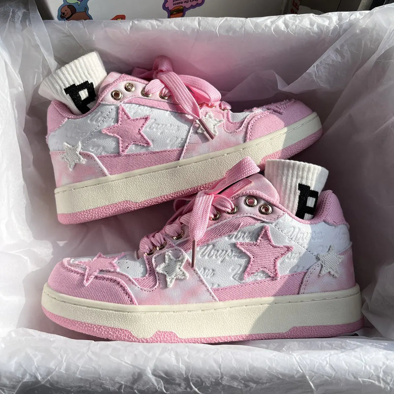 Pink Kawaii Tennis Sneakers for Kids