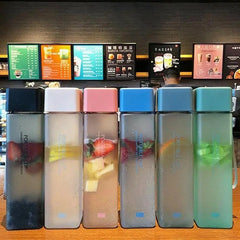 Transparent Square Plastic Water Cup