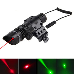 Powerful 532nm Red Green Laser Pointer Sight Hunting Emitter 45 Degree Ring Rail Tactical Weapon Laser Gun Flashlight