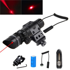 Powerful 532nm Red Green Laser Pointer Sight Hunting Emitter 45 Degree Ring Rail Tactical Weapon Laser Gun Flashlight