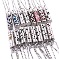 Fashion Stainless Steel Aromatherapy Necklace Diffuser Pendant Locket  Aroma Perfume Essential Oil Diffuser Pendant Necklace