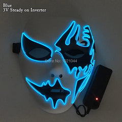 Glow Party Cosplay Mask Neon Mask Led Mask Masque Masquerade Party Masks LED Light up Props Glow In The Dark Costume Supplies