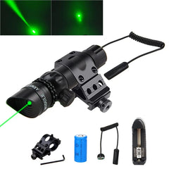 Powerful 532nm Red Green Laser Pointer Sight Hunting Emitter 45 Degree Ring Rail Tactical Weapon Laser Gun Flashlight