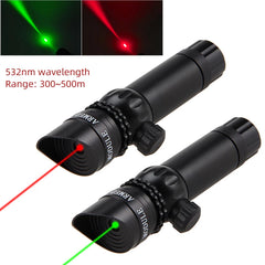 Powerful 532nm Red Green Laser Pointer Sight Hunting Emitter 45 Degree Ring Rail Tactical Weapon Laser Gun Flashlight