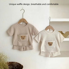 Bear Waffle Toddler Set