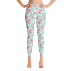 Women's Tropical Island Floral Yoga Leggings