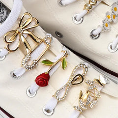 Metal Shoe Charms Rhinestone Sneakers