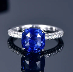 Embellished Sapphire Luxury Ring