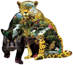 Wooden Animal Puzzles Jigsaw For Adults Kids Mysterious 3D Jigsaw Puzzle Holiday Gifts Interactive Games leopard Wooden Jigsaw