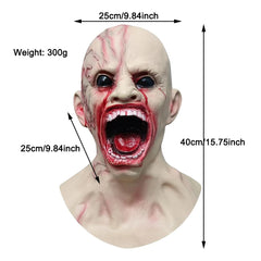 Zombie Mask Creepy Halloween Props Scary Realistic Face Mask Adult Party Cosplay Costume Props Horror Infected Zombie Masks