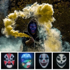 Bluetooth APP Control Smart Carnival Led Face Masks Display Led Light Up Mask Programmable Change Face DIY Photoes for Halloween