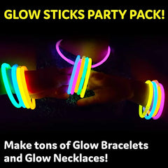 Party Sticks Glow Sticks Party Supplies 100pcs Glow in the Dark Light Up Stick Glow Party Decorations Bracelets with Connectors