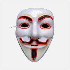 Led Hacker Mask V Vendetta Mask Adults Luminous Led Light Up Mask For Party Costume Accessories Props Halloween Mask