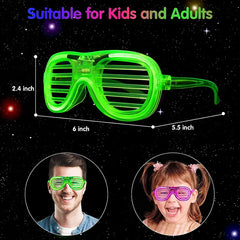 Led Glasses Neon Party Flashing Glasses Luminous Light Glasses Bar Party Concert Props Fluorescent Glow Photo Props Supplies