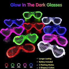 Led Glasses Neon Party Flashing Glasses Luminous Light Glasses Bar Party Concert Props Fluorescent Glow Photo Props Supplies