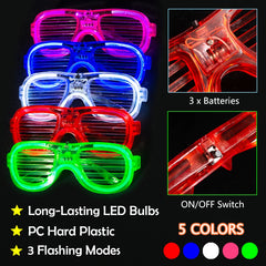 118 Pcs Led Foam Glow Sticks Light Up Glasses Neon Bracelet Necklace Glow in the Dark Party Supplies Birthday Wedding Christmas