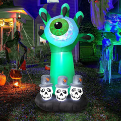 2023 New Outdoor Halloween Toys Decoration LED Lighted Inflatable Pumpkin Ghost Skeleton Skull Spider Halloween Party Proops