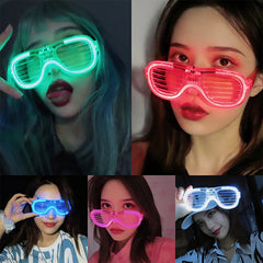 Led Glasses Neon Party Flashing Glasses Luminous Light Glasses Bar Party Concert Props Fluorescent Glow Photo Props Supplies