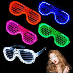 Led Glasses Neon Party Flashing Glasses Luminous Light Glasses Bar Party Concert Props Fluorescent Glow Photo Props Supplies