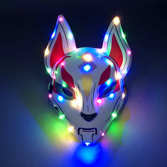 Cool Halloween Glow Up Mask LED Lighting Half Face Mask Novelty Gift Neon Luminous Mask Masque Costume Supplies