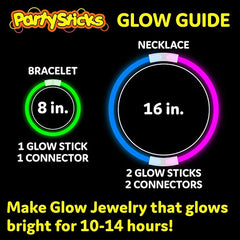 Party Sticks Glow Sticks Party Supplies 100pcs Glow in the Dark Light Up Stick Glow Party Decorations Bracelets with Connectors