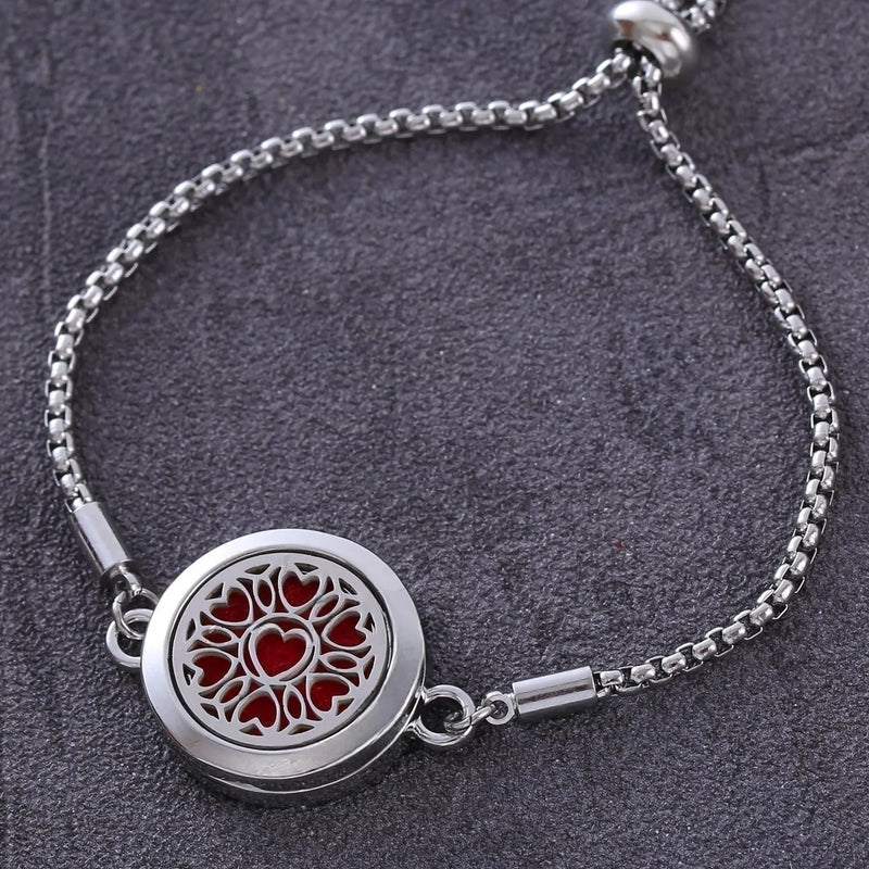 Bracelet Diffuser Jewelry Adjustable Chain Crystal Aromatherapy Perfume Locket