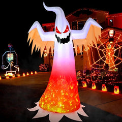 2023 New Outdoor Halloween Toys Decoration LED Lighted Inflatable Pumpkin Ghost Skeleton Skull Spider Halloween Party Proops