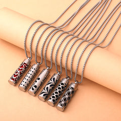 Long Strip Stainless Steel Aromatherapy Necklace Perfume Diffuser Essential Oil Diffuser Pendant Necklace Jewelry Accessories