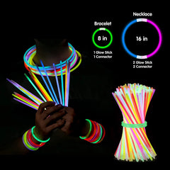 118 Pcs Led Foam Glow Sticks Light Up Glasses Neon Bracelet Necklace Glow in the Dark Party Supplies Birthday Wedding Christmas