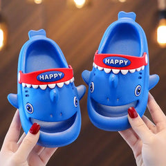 Cute Baby Shark Sandals for children Kawaii Beach Slippers Shark Shoes Non-slip Boys Girls Fish Garden Clogs Kids Water Shoes