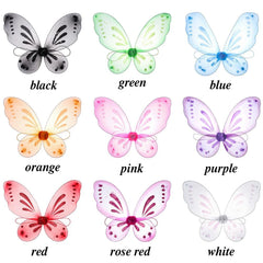 Girls Butterfly Fairy Wings Fairy Costume Sparkle Princess Wings Party Favor Toddler Dress Up Fairy Wings Costume Props 45x57cm