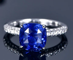 Embellished Sapphire Luxury Ring