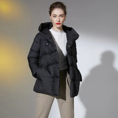 Warm Down Hooded Parka Coat