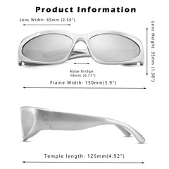 Wrap Around Oval Sunglasses UV400