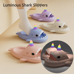 Luminous Shark Sandals Men's Couple Household Slippers Beach Shoes Women