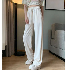 Women Chic Office Wear Straight Pants