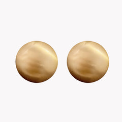 Vintage Gold Frosted Round Stud Earrings