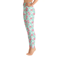 Women's Tropical Island Floral Yoga Leggings