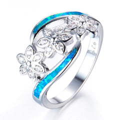 Blue Fire Opal Ring