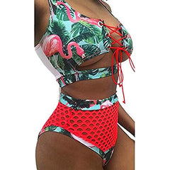 Solid Color Two-Piece Swimsuit Chic