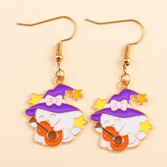 Cute Enamel Halloween Dangle Earrings