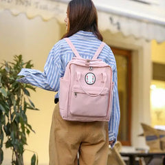 Cute No Face Canvas School Bag